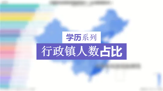 【学历系列】各省受教育程度人数占比(镇)（台湾暂无数据）