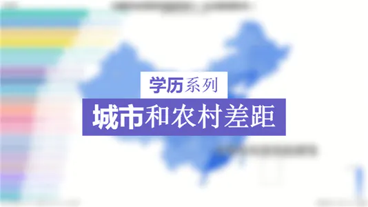 【学历系列】各省城市和农村受教育比例，比例越大城乡差距越大（台湾暂无数据）