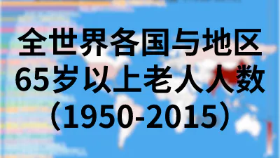 全世界各国与地区65岁以上老人人数（1950-2015）