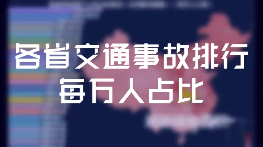 各省交通事故排行每万人占比（台湾暂无数据）