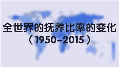 全世界的抚养比率的变化（1950-2015）