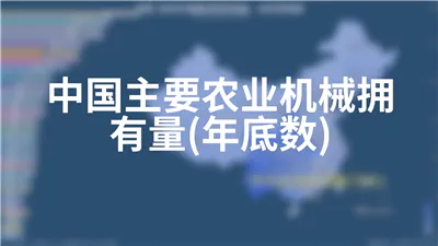 中国主要农业机械拥有量(年底数)