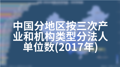 中国分地区按三次产业和机构类型分法人单位数(2017年)
