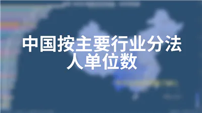 中国按主要行业分法人单位数