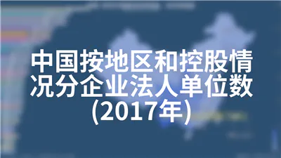 中国按地区和控股情况分企业法人单位数(2017年)