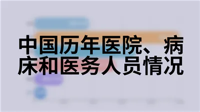 中国历年医院、病床和医务人员情况