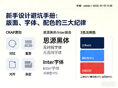 新手设计避坑手册：版面、字体、配色的三大纪律