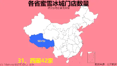 各省蜜雪冰城门店数量