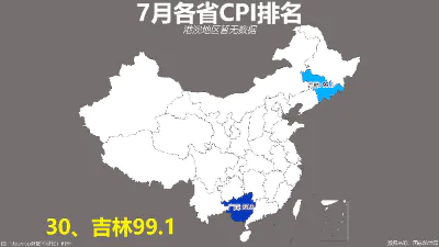 7月各省CPI排名