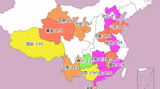 各省总和生育率