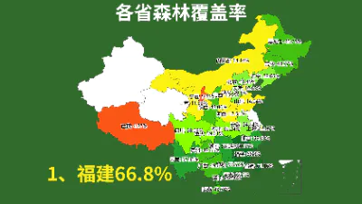 各省森林覆盖率