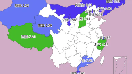 各省人均住房间数