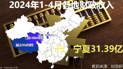 2024年1-4月各地财政收入