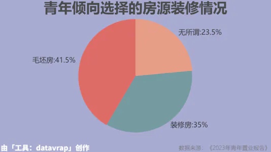 青年倾向选择的房源装修情况