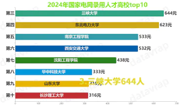 2024年国家电网录用人才高校top10