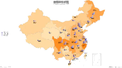 地图带柱状图