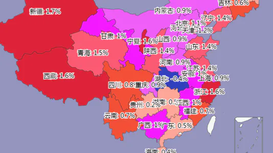 各省4月CPI同比涨幅