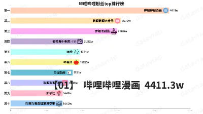 哔哩哔哩粉丝top排行榜